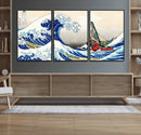 Katsushika Hokusai Kanagawa Giant Wave Wall Art Canvas Print