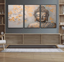 Abstract Buddha Statue Wall Art Canvas Print - Modern
