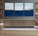 Navy Blue Abstract Wall Art Canvas Print
