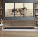 Cowboy Wall Art - Western Horse Canvas Print - Vintage