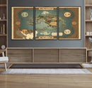 Avatar Wall Art: The Last Airbender Vintage Map - Wall Art