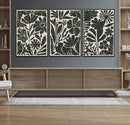 Modern Botanical Wall Art - Floral Black and White Canvas