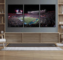Ben Hill Griffin Stadium Night Game Triple Canvas Wall Art -