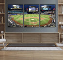 Citi Field Wall Art Print | 3-Panel New York Mets Baseball by MyGreatCanvas | Canvas Wall Art Prints | Photo Prints & Wall Decor