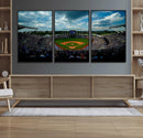 3-Panel Kauffman Stadium Wall Art Print | Large Kansas City