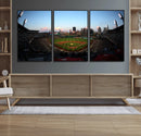PNC Park Evening Game Triple Canvas Wall Art - Pittsburgh