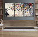 Banksy Graffiti Wall Art Canvas Print: Girl Releasing