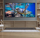 Underwater Sea Turtle Wall Art Canvas Print – Vibrant Ocean