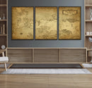 Vintage Game of Thrones Map Wall Art | Westeros and Essos