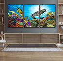 Colorful Coral Reef and Sea Life Turtle Canvas Print, by MyGreatCanvas | Canvas Wall Art Prints | Photo Prints & Wall Decor