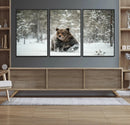 Grizzly Bear Wall Art – Framed Snowy Forest Canvas Artwork, by MyGreatCanvas | Canvas Wall Art Prints | Photo Prints & Wall Decor