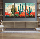 Colorful Cacti Wall Art – Framed Vibrant Succulent Canvas by MyGreatCanvas | Canvas Wall Art Prints | Photo Prints & Wall Decor
