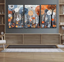 Abstract Winter Landscape Canvas Wall Art Print - Large