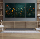 Framed Wildflower Field Wall Art, Framed Vintage Botanical