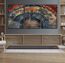 Abstract Tree Ring Wall Art, Colorful Framed Tree Ring Wall