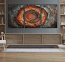Wood Grain Canvas Wall Art - Framed Abstract Tree Ring