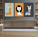 Boho Jungle Animal Nursery Wall Art Prints – Safari Decor