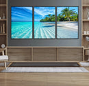 Tropical Beach Wall Art Canvas Print - Serene Ocean