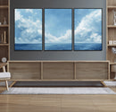 Abstract Ocean Print Artwork- Serene Blue Ocean Canvas Wall