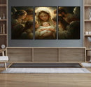 Mary Jesus Canvas Wall Art Print - Madonna and Child with