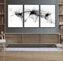 Abstract World Map Wall Art – Framed Geometric Line Canvas by MyGreatCanvas | Canvas Wall Art Prints | Photo Prints & Wall Decor