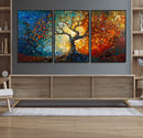 Yggdrasil Tree of Life Mosaic Stained Glass Wall Art Canvas,