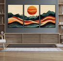 Mountain Triptych Wall Art Canvas Print – Western Nature