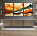 Mid Century Wall Art Print  - Abstract Woodland Print -
