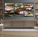 Lotus Flower Wall Art Canvas Print, Water Lily Large Wall