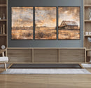Rustic Farmhouse Wall Art Canvas Print | Barn and Field