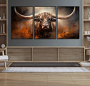 Highland Bull Canvas Abstract Canvas Wall Art Print –
