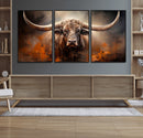 Highland Bull Canvas Abstract Canvas Wall Art Print –