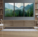 Misty Forest Mountain Wall Art Canvas Print – Framed Serene