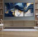 Blue Marble Wall Art Canvas Print – Framed Gold Veins by MyGreatCanvas | Canvas Wall Art Prints | Photo Prints & Wall Decor