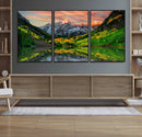 Maroon Bells Lake Wall Art Canvas Print – Framed Majestic