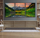 Wall Art Canvas Print – Sunset Glow Mountain Canvas, Peaks by MyGreatCanvas | Canvas Wall Art Prints | Photo Prints & Wall Decor