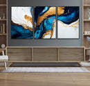 Gold Blue Abstract Canvas Print, Elegant Navy and Gold by MyGreatCanvas | Canvas Wall Art Prints | Photo Prints & Wall Decor