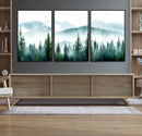 Misty Pine Forest Wall Art, Foggy Mountain Landscape Canvas by MyGreatCanvas | Canvas Wall Art Prints | Photo Prints & Wall Decor