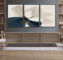 Minimal Flower Wall Art Canvas Print – Framed Beige Bloom