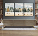 Elk Herd Wall Art – Framed Snowy Forest Canvas Artwork, by MyGreatCanvas | Canvas Wall Art Prints | Photo Prints & Wall Decor