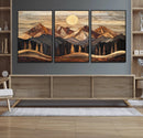Wood Mountain Wall Art Canvas Print – Framed Boho Abstract by MyGreatCanvas | Canvas Wall Art Prints | Photo Prints & Wall Decor