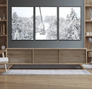 Snowy Ski Lift Wall Art – Framed Winter Mountain Canvas by MyGreatCanvas | Canvas Wall Art Prints | Photo Prints & Wall Decor