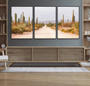 Desert Cactus Lined Road Wall Art Canvas Print – Framed by MyGreatCanvas | Canvas Wall Art Prints | Photo Prints & Wall Decor