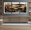 Modern Japanese Wall Art Canvas Print – Framed Abstract