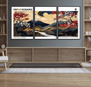 Modern Mount Fuji Wall Art Canvas Print – Framed Abstract