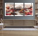 Modern Japanese Wall Art Canvas Print – Framed Abstract