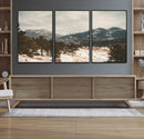 Mountain Landscape Wall Art Canvas Print – Framed Snowy