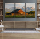 Rustic Barn Wall Art Canvas Print – Framed Grand Teton Park