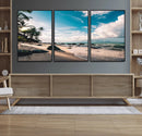 Tropical Beach Wall Art Canvas Print – Framed Ocean Waves