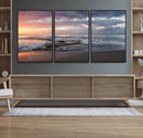 Golden Hour Wall Art Canvas Print – Framed Tranquil Waves